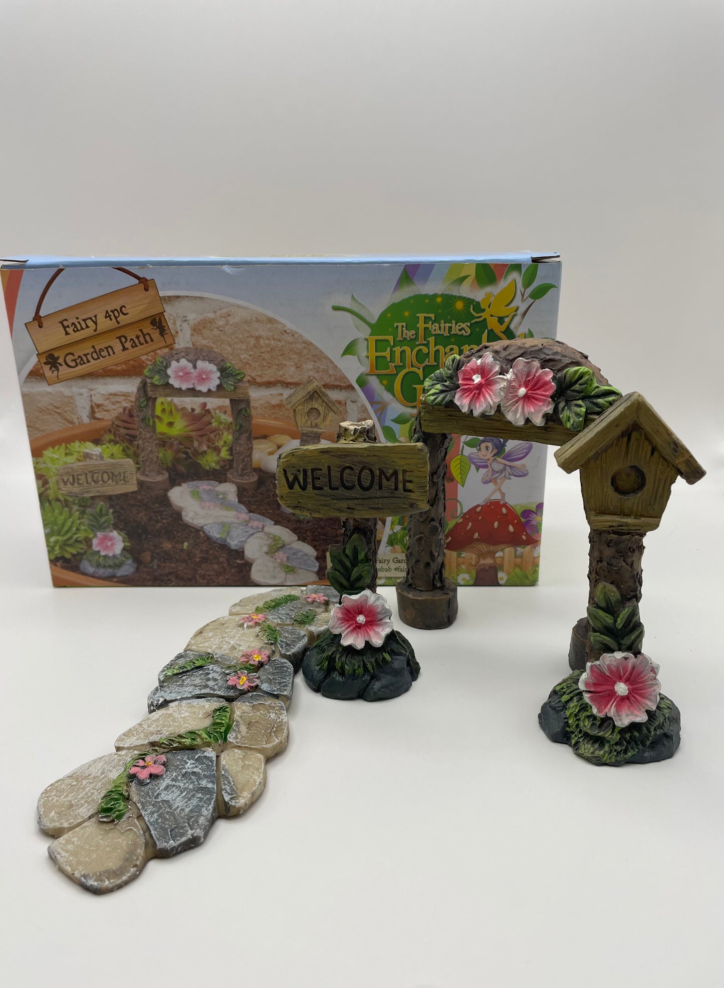 4pc Fairy Garden Path Set