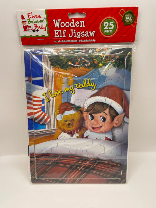 25pc Wooden Elf Jigsaw