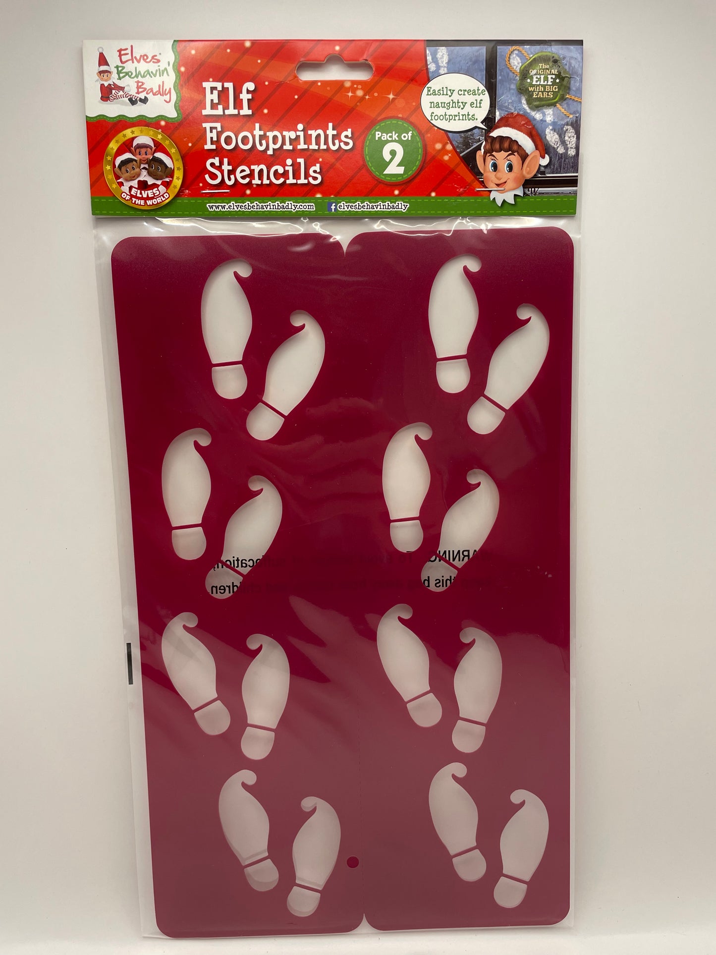 Elf Footprint Stencils 2pk